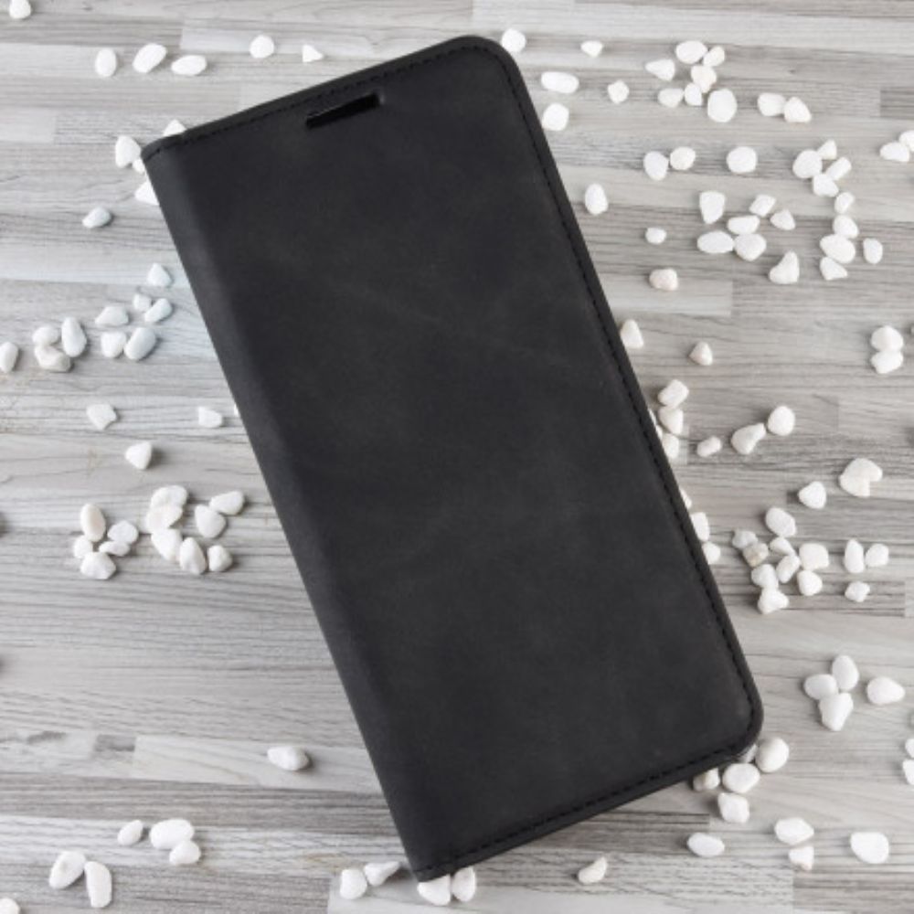 Bescherming Hoesje voor iPhone X / XS Folio-hoesje Zijdezacht Leereffect
