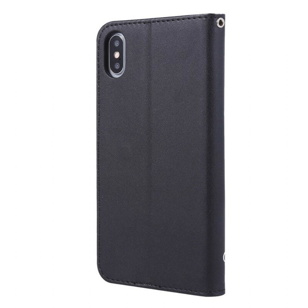 Flip Case voor iPhone X / XS Slapende Kat