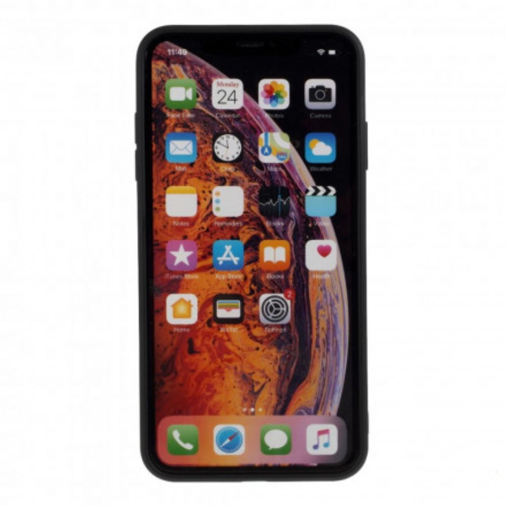 Hoesje voor iPhone X / XS Matte Stijve Siliconen