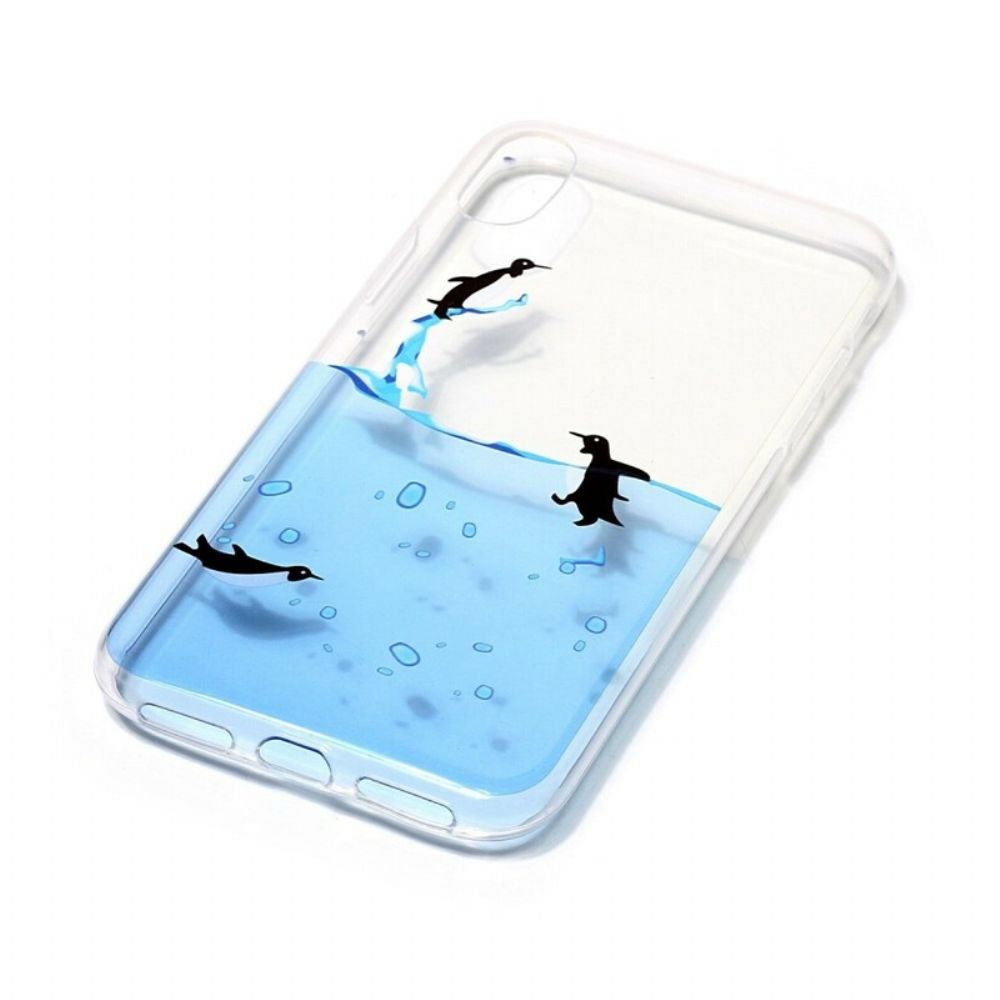 Hoesje voor iPhone X / XS Naadloos Pinguïnspel
