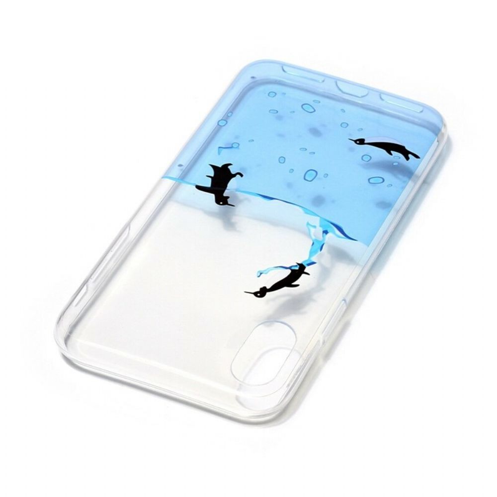 Hoesje voor iPhone X / XS Naadloos Pinguïnspel