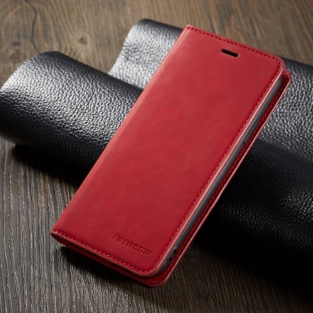 Leren Hoesje voor iPhone X / XS Lederen Effect Forwenw