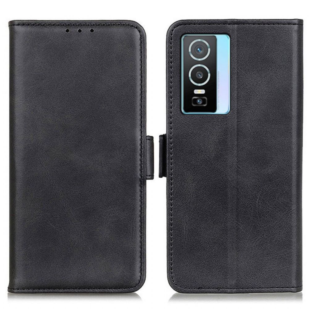 Flip Case voor Vivo Y76 5G Folio-hoesje Dubbele Klep