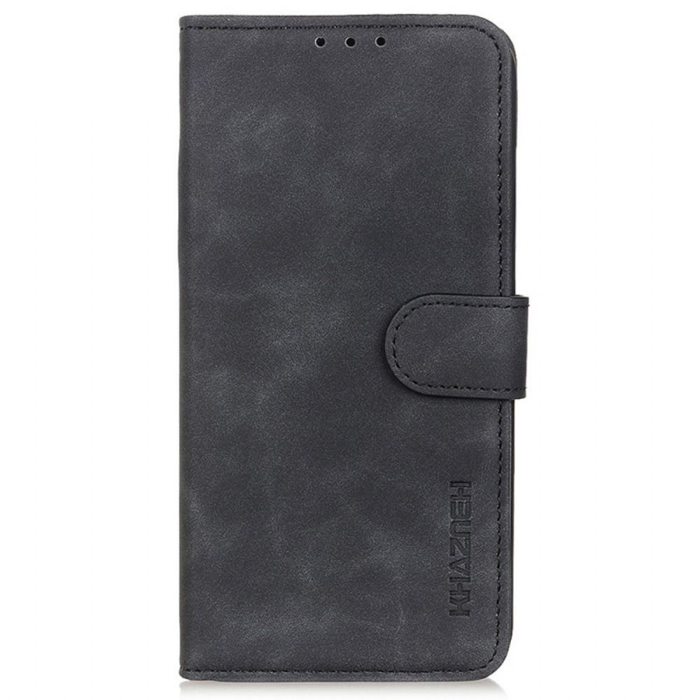 Folio-hoesje voor Vivo Y76 5G Vintage Leereffect Khazneh