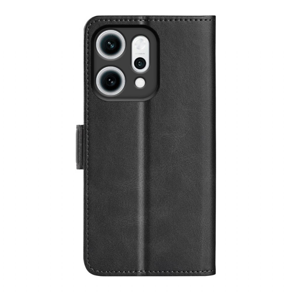 Flip Case Leren Oppo Reno 14 Pro 5g Dubbele Sluiting