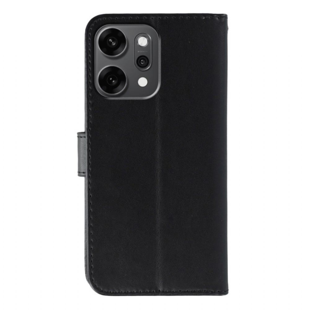 Flip Case Leren Oppo Reno 14 Pro 5g Effen