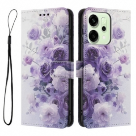 Folio-hoesje Oppo Reno 14 Pro 5g Paarse Rozen