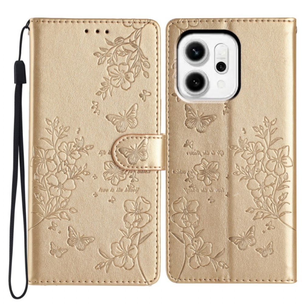 Folio-hoesje Oppo Reno 14 Pro 5g Telefoonhoesje Bloemen