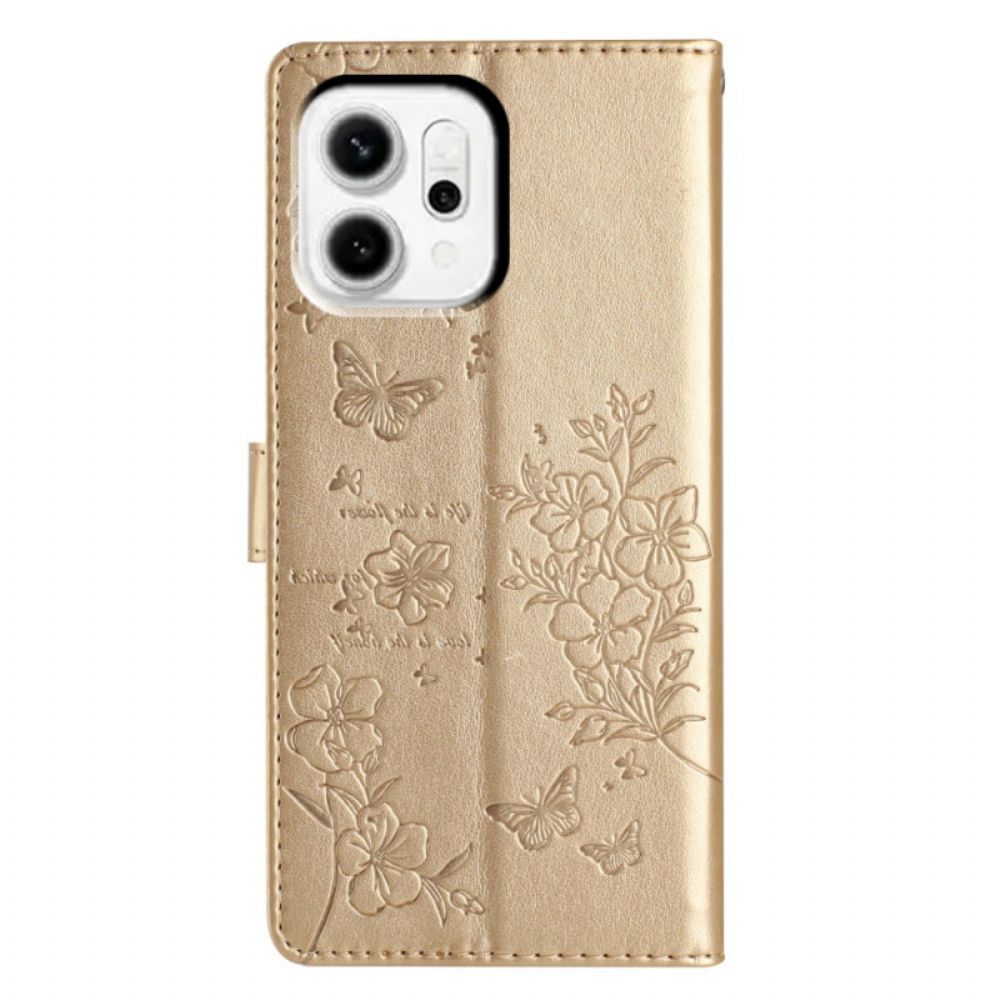 Folio-hoesje Oppo Reno 14 Pro 5g Telefoonhoesje Bloemen