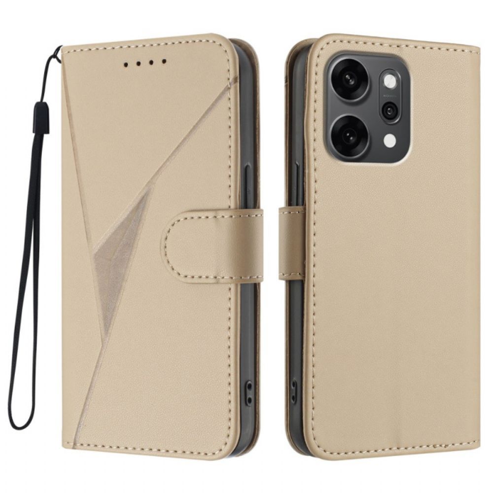 Folio-hoesje Oppo Reno 14 Pro 5g Telefoonhoesje Driehoekig Patroon