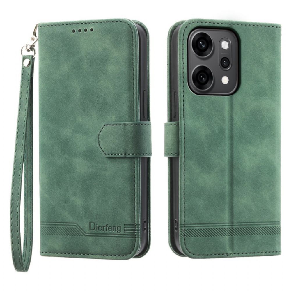 Leren Hoesje Oppo Reno 14 Pro 5g Dierfeng Bescherming Hoesje