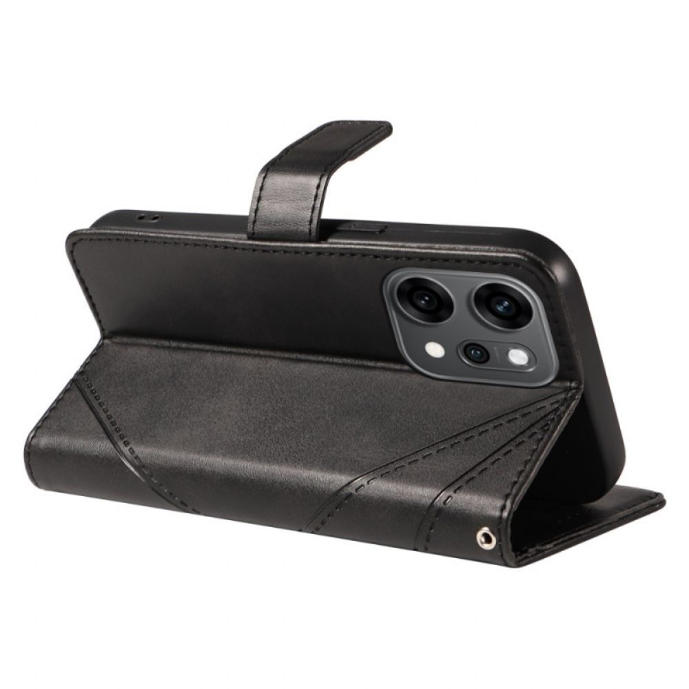 Leren Hoesje Oppo Reno 14 Pro 5g Geometrisch Ontwerp