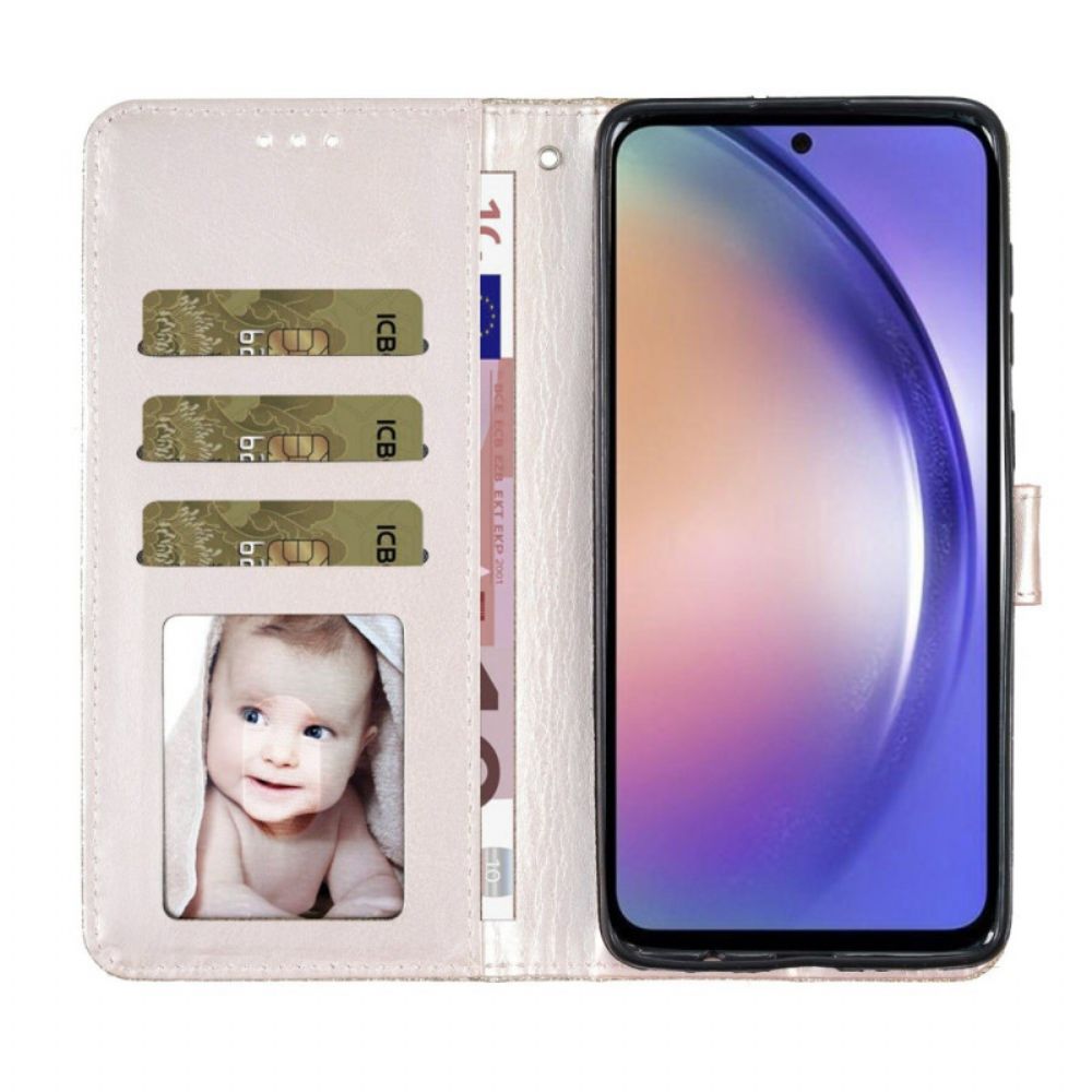 Leren Hoesje Oppo Reno 14 Pro 5g Glitter Bescherming Hoesje