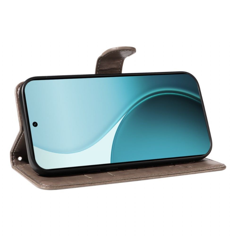 Leren Hoesje Oppo Reno 14 Pro 5g Klein Bloemen