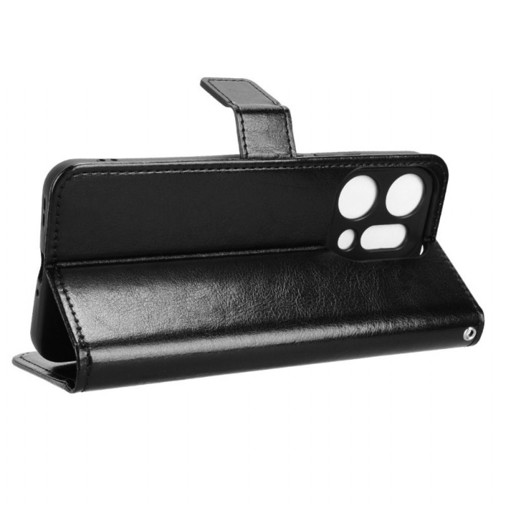 Leren Hoesje Oppo Reno 14 Pro 5g Opvallend Imitatieleer Bescherming Hoesje