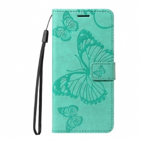 Leren Hoesje Oppo Reno 14 Pro 5g Reuzenvlinders Bescherming Hoesje