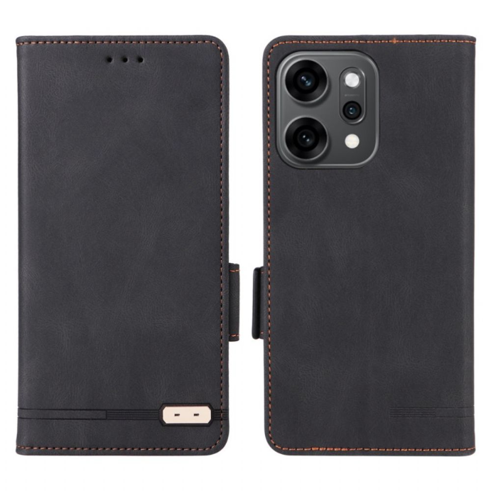 Leren Hoesje Oppo Reno 14 Pro 5g Vintage Suède-effect Bescherming Hoesje