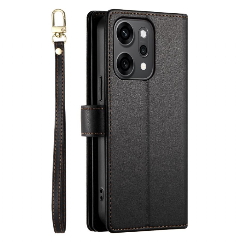 Leren Hoesje Voor Oppo Reno 14 Pro 5g Bandje En Schouderriem