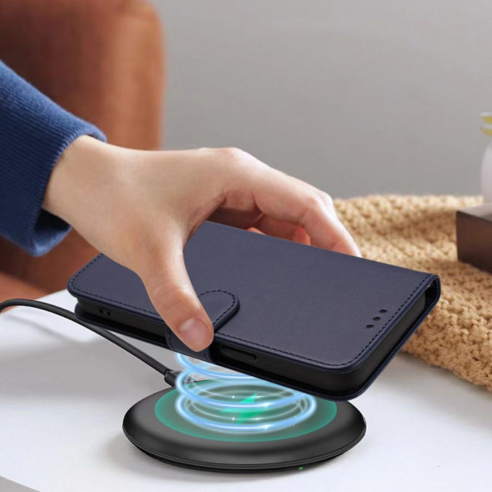 Leren Hoesje Voor Oppo Reno 14 Pro 5g Portemonnee Met Bandje