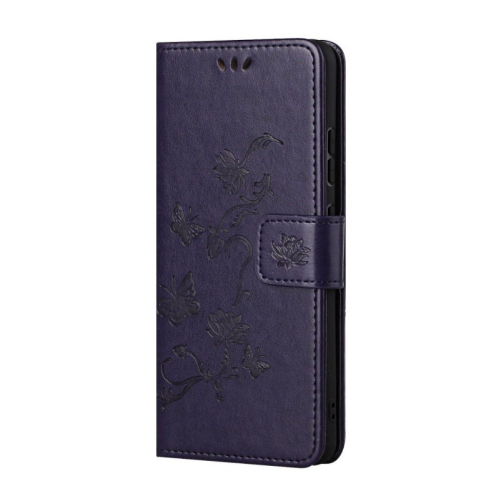 Flip Case Leren Google Pixel 8a Bloemenband