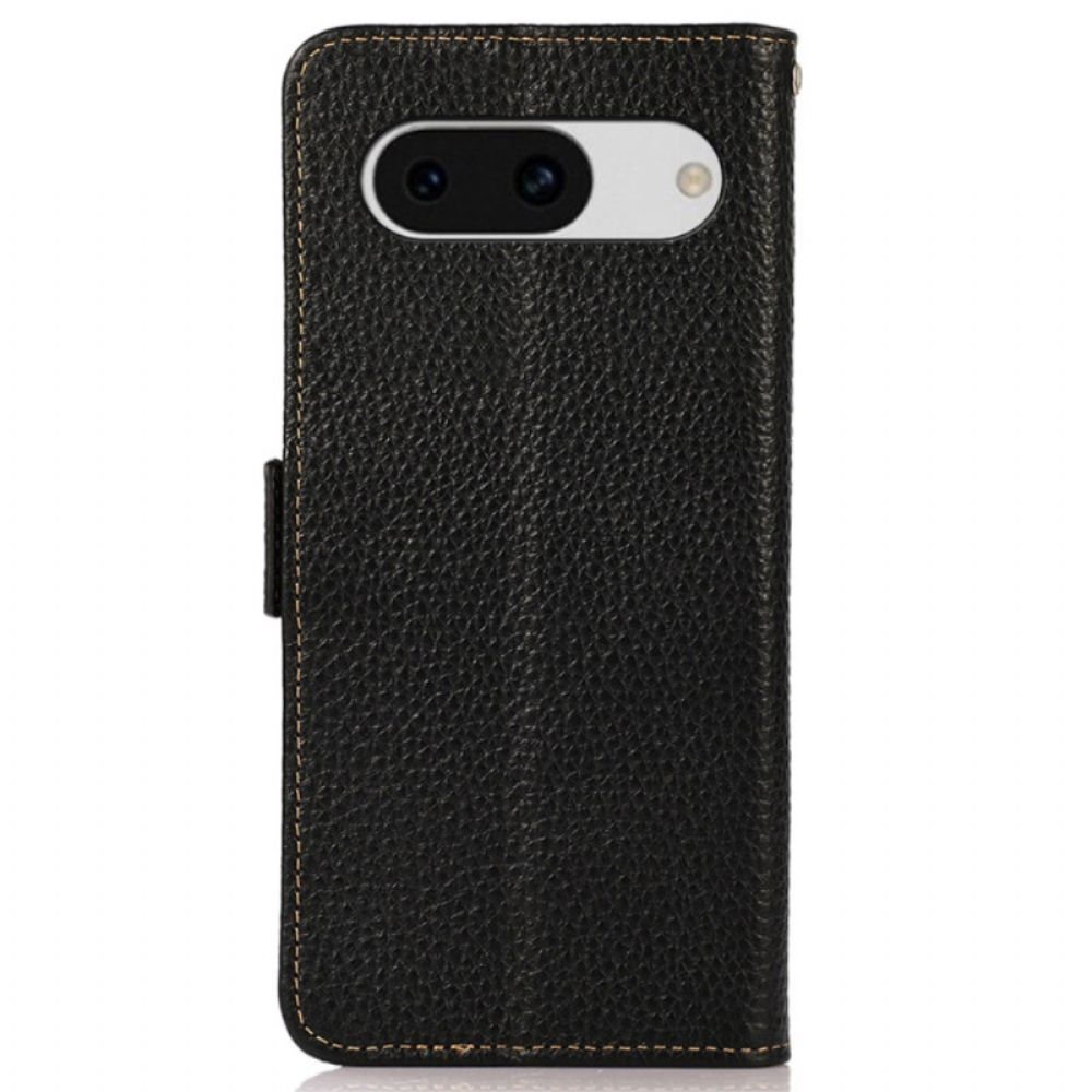 Flip Case Leren Google Pixel 8a Met Rfid-blokkering Khazneh