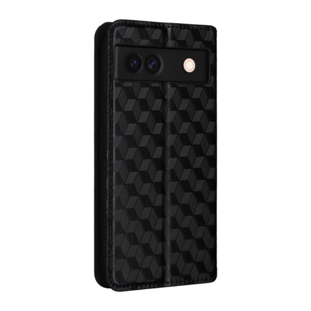 Folio-hoesje Google Pixel 8a 3d Diamanten Bescherming Hoesje