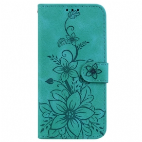 Folio-hoesje Google Pixel 8a Bloemen Met Riempje