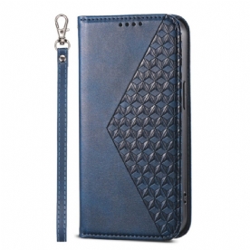 Folio-hoesje Google Pixel 8a Diamant- En Bandpatroon Bescherming Hoesje