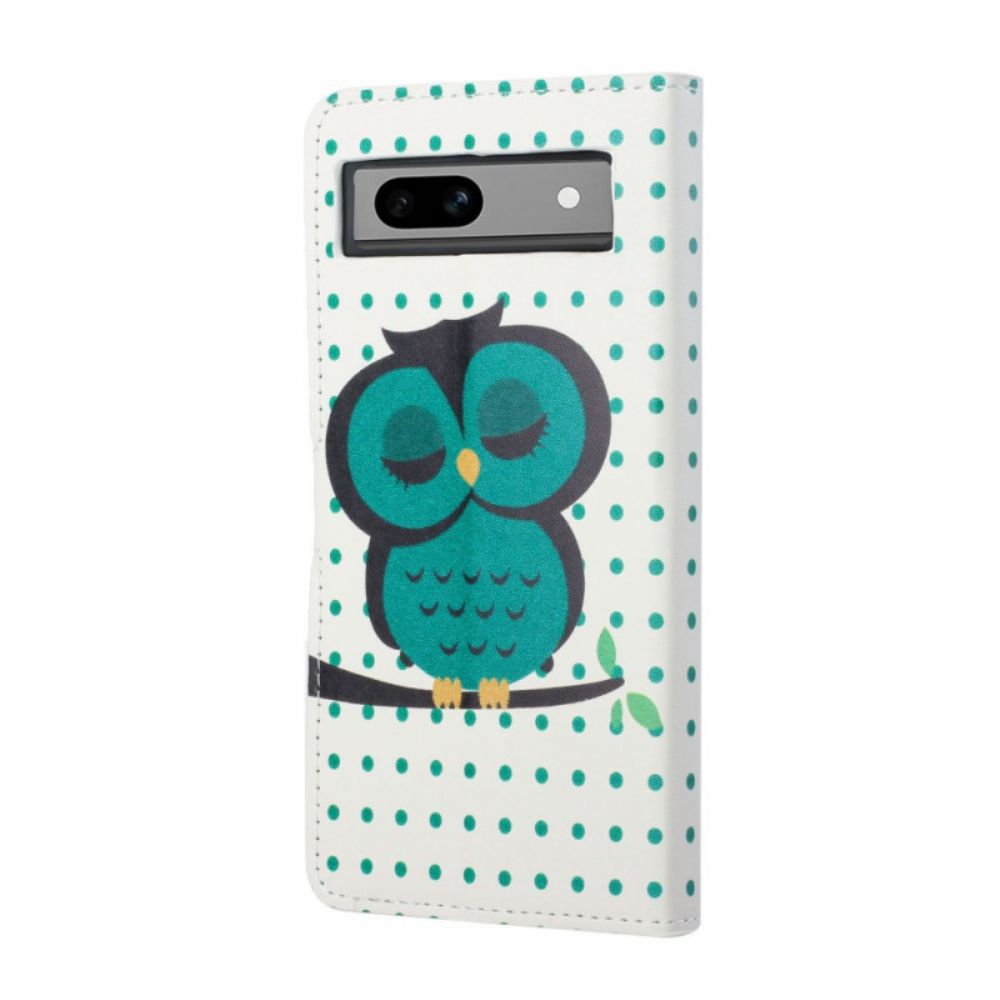 Folio-hoesje Google Pixel 8a Slapende Uil