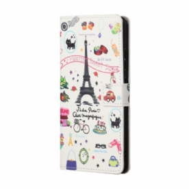 Leren Hoesje Voor Google Pixel 8a Ik Hou Van Parijs