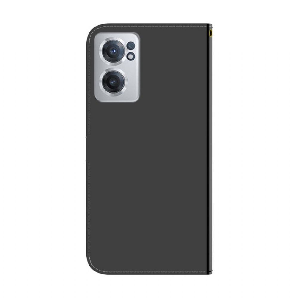 Flip Case voor OnePlus Nord CE 2 5G Met Ketting Kunstlederen Band