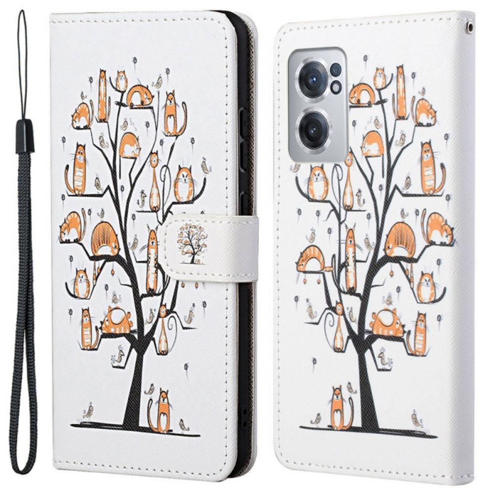 Folio-hoesje voor OnePlus Nord CE 2 5G Kattenboom