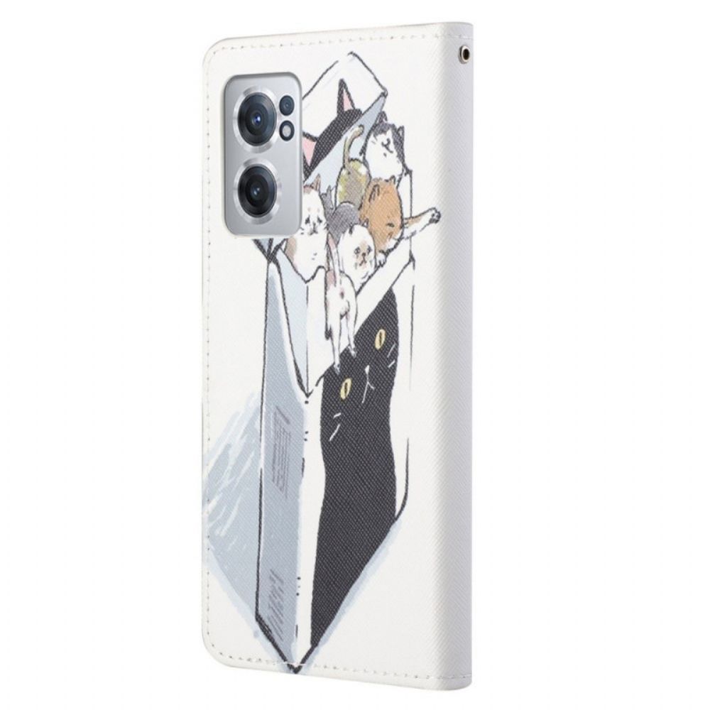 Folio-hoesje voor OnePlus Nord CE 2 5G Kattenzak