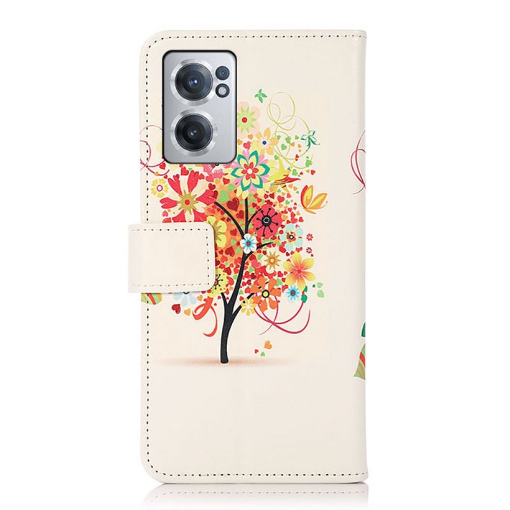 Leren Hoesje voor OnePlus Nord CE 2 5G Bloeiende Sinaasappelboom