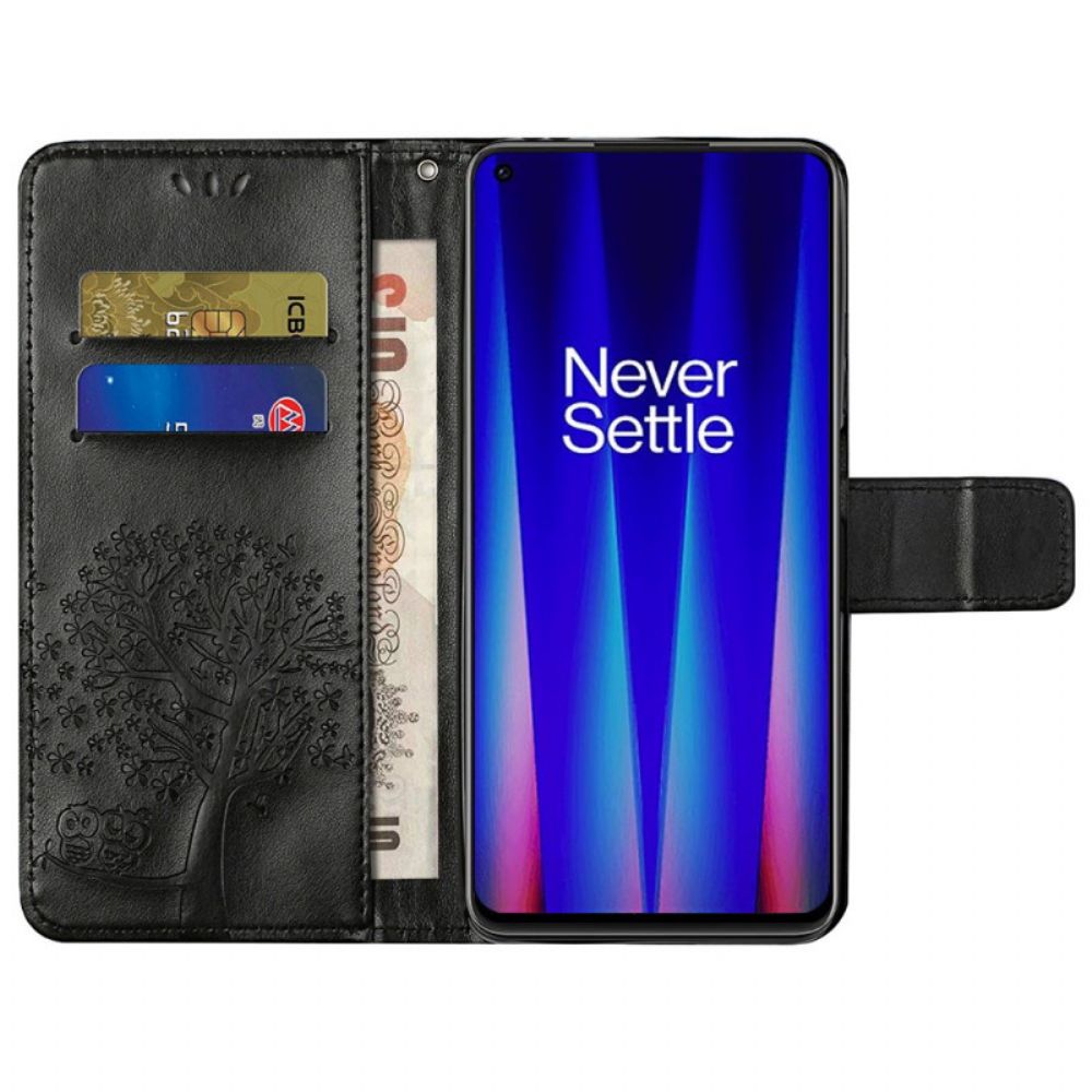 Leren Hoesje voor OnePlus Nord CE 2 5G Gegraveerde Boom