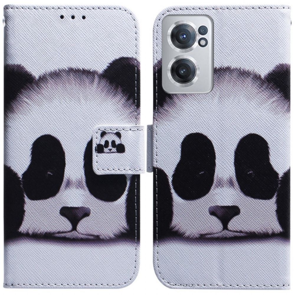 Leren Hoesje voor OnePlus Nord CE 2 5G Verdrietig Panda