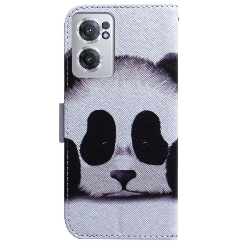 Leren Hoesje voor OnePlus Nord CE 2 5G Verdrietig Panda