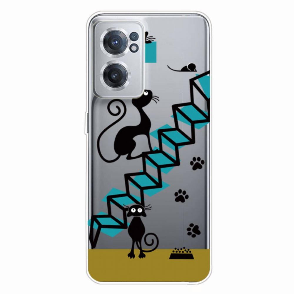 Telefoonhoesje voor OnePlus Nord CE 2 5G Kattentrap