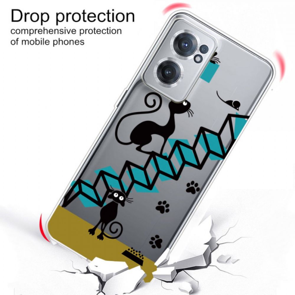 Telefoonhoesje voor OnePlus Nord CE 2 5G Kattentrap