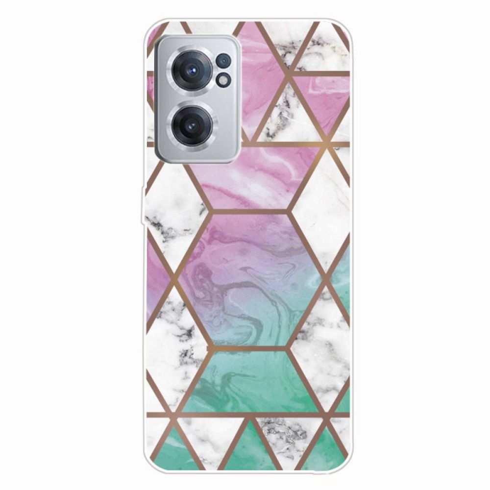 Telefoonhoesje voor OnePlus Nord CE 2 5G Zeshoeken En Driehoeken
