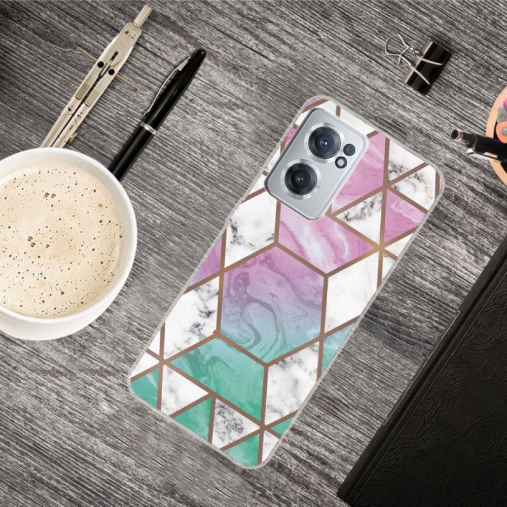 Telefoonhoesje voor OnePlus Nord CE 2 5G Zeshoeken En Driehoeken