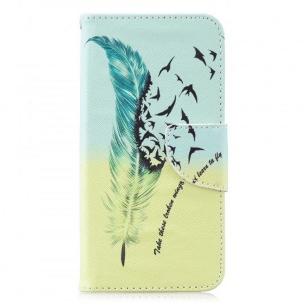Flip Case voor Samsung Galaxy S10e Leren Vliegen