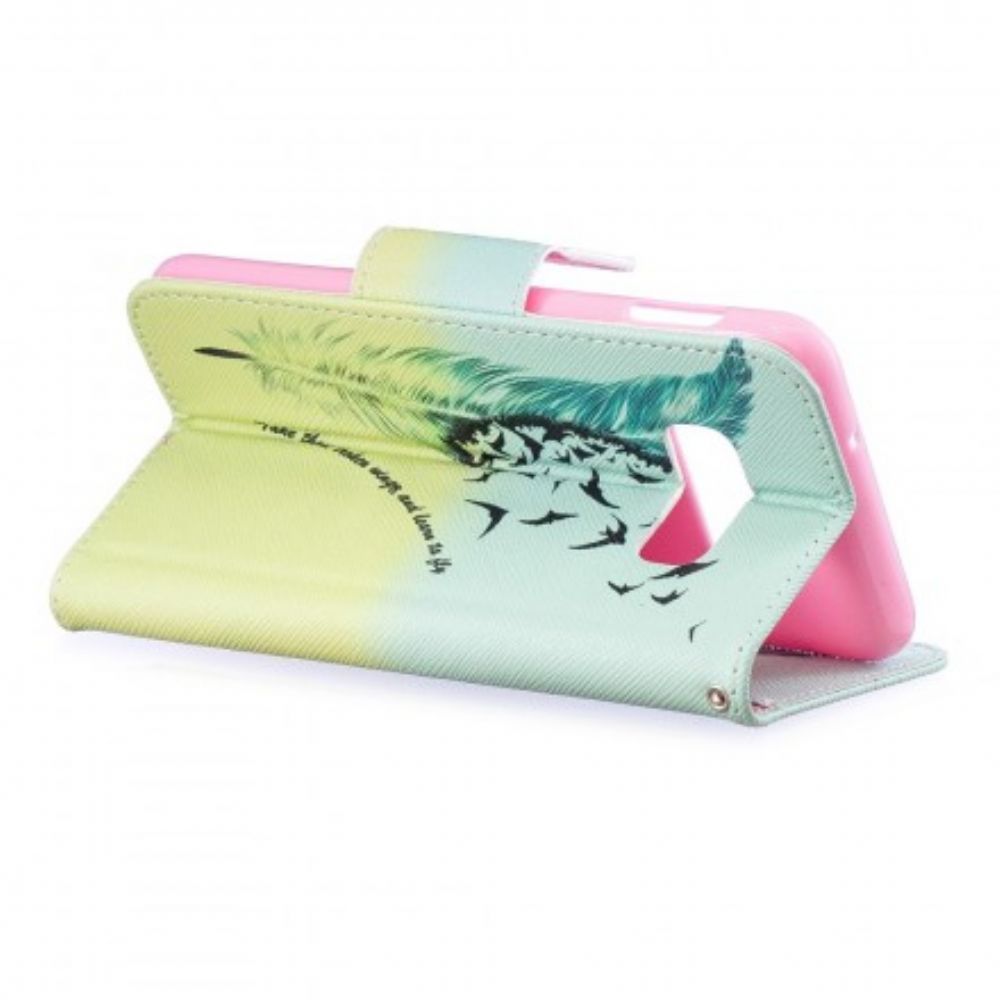 Flip Case voor Samsung Galaxy S10e Leren Vliegen