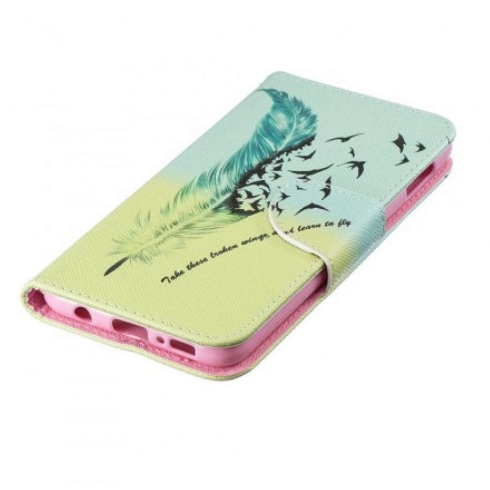 Flip Case voor Samsung Galaxy S10e Leren Vliegen