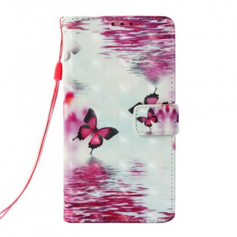 Folio-hoesje voor Samsung Galaxy S10e Rode Vlinders