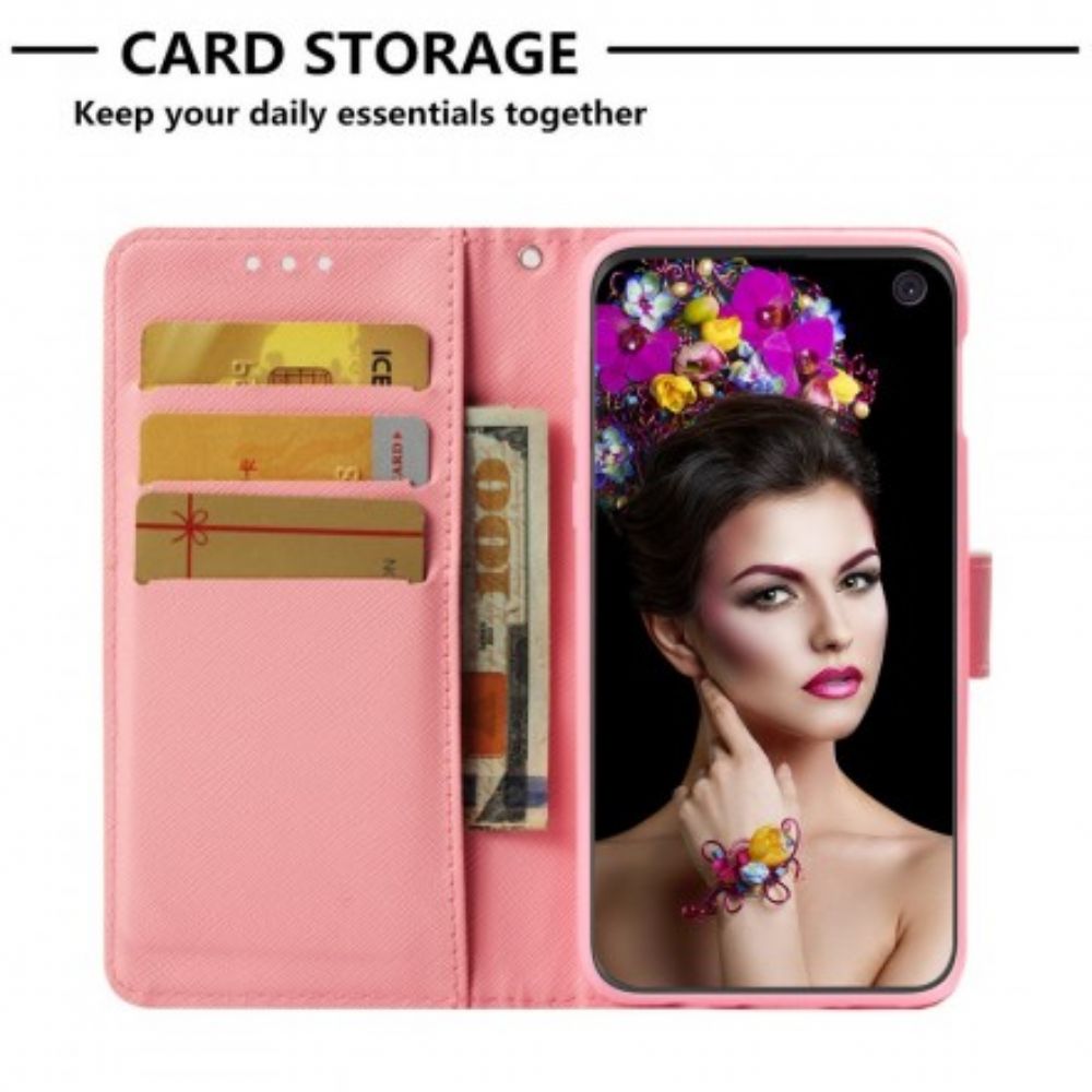 Folio-hoesje voor Samsung Galaxy S10e Rode Vlinders