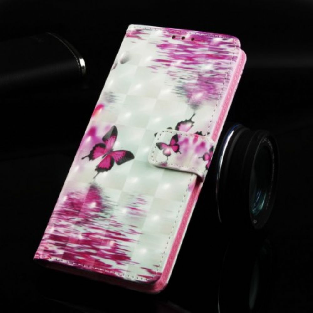 Folio-hoesje voor Samsung Galaxy S10e Rode Vlinders