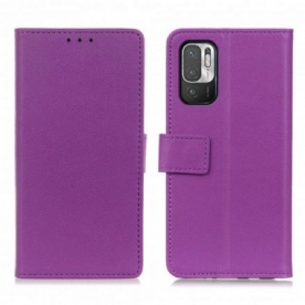 Flip Case voor Poco M3 Pro 5G Klassiek Kunstleer