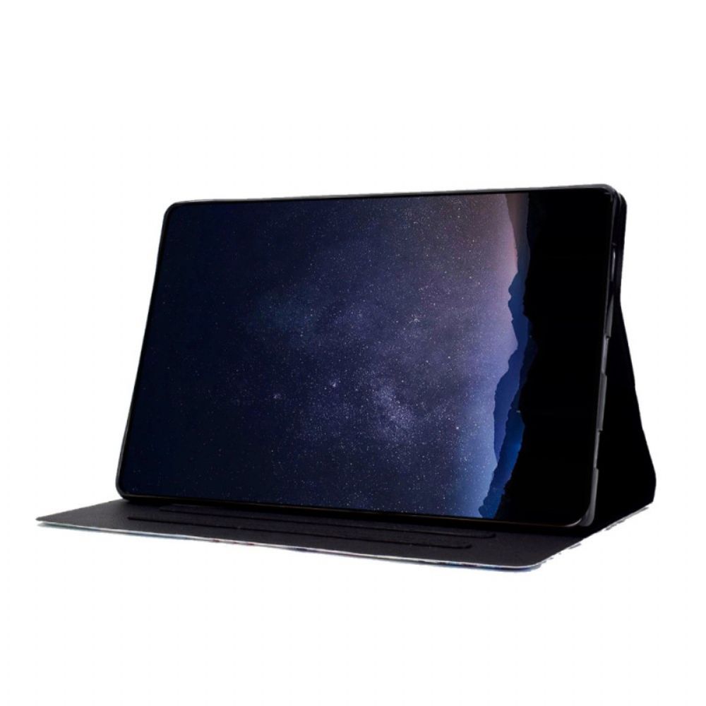 Folio-hoesje Samsung Galaxy Tab S11 Telefoonhoesje Blauw Marmer