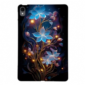 Hoesje Samsung Galaxy Tab S11 Blauwe Bloemen
